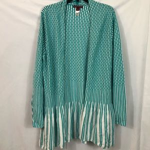 Jessica London 18/20 cardigan sweater green white